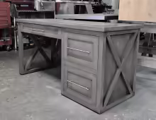 country style desk with file drawers